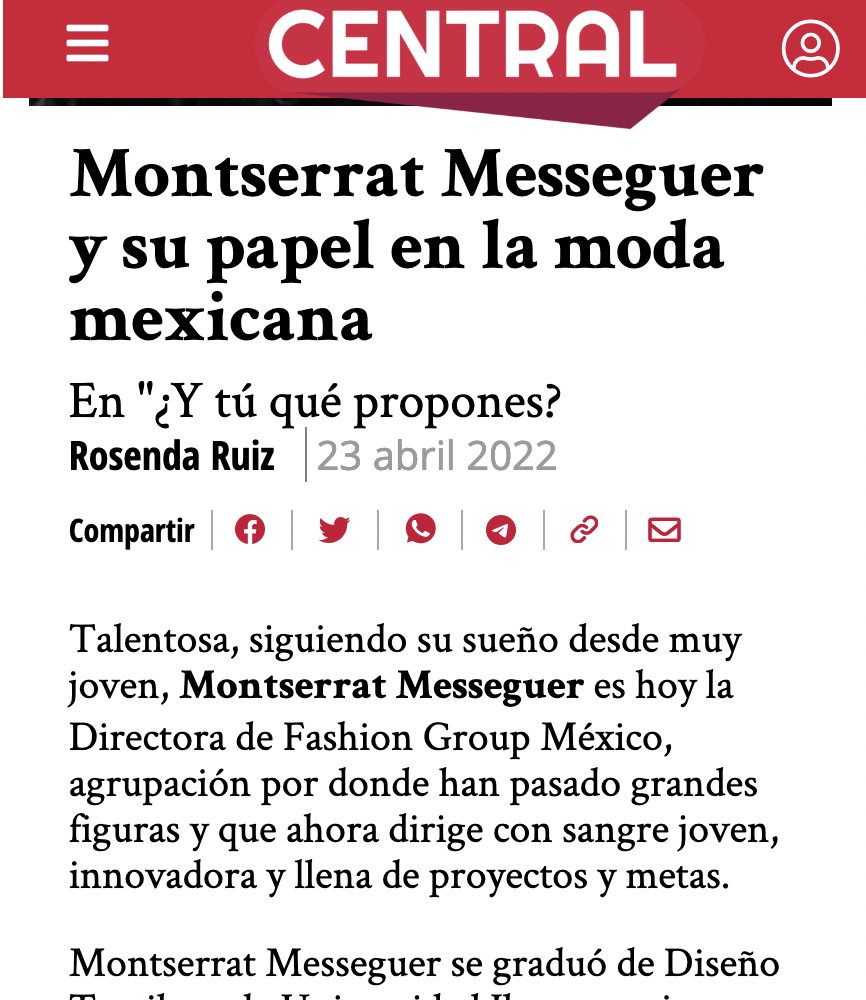 Montserrat Messeguer y su papel en la moda mexicana